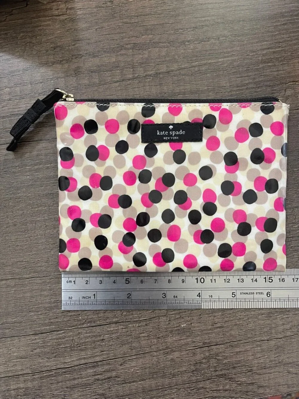 Kate Spade New York Coated Canvas Polka Dot Zip Pouch